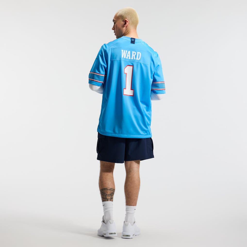 Men's Tennessee Titans Cameron Ward Nike Light Blue Game Jersey - Image 6