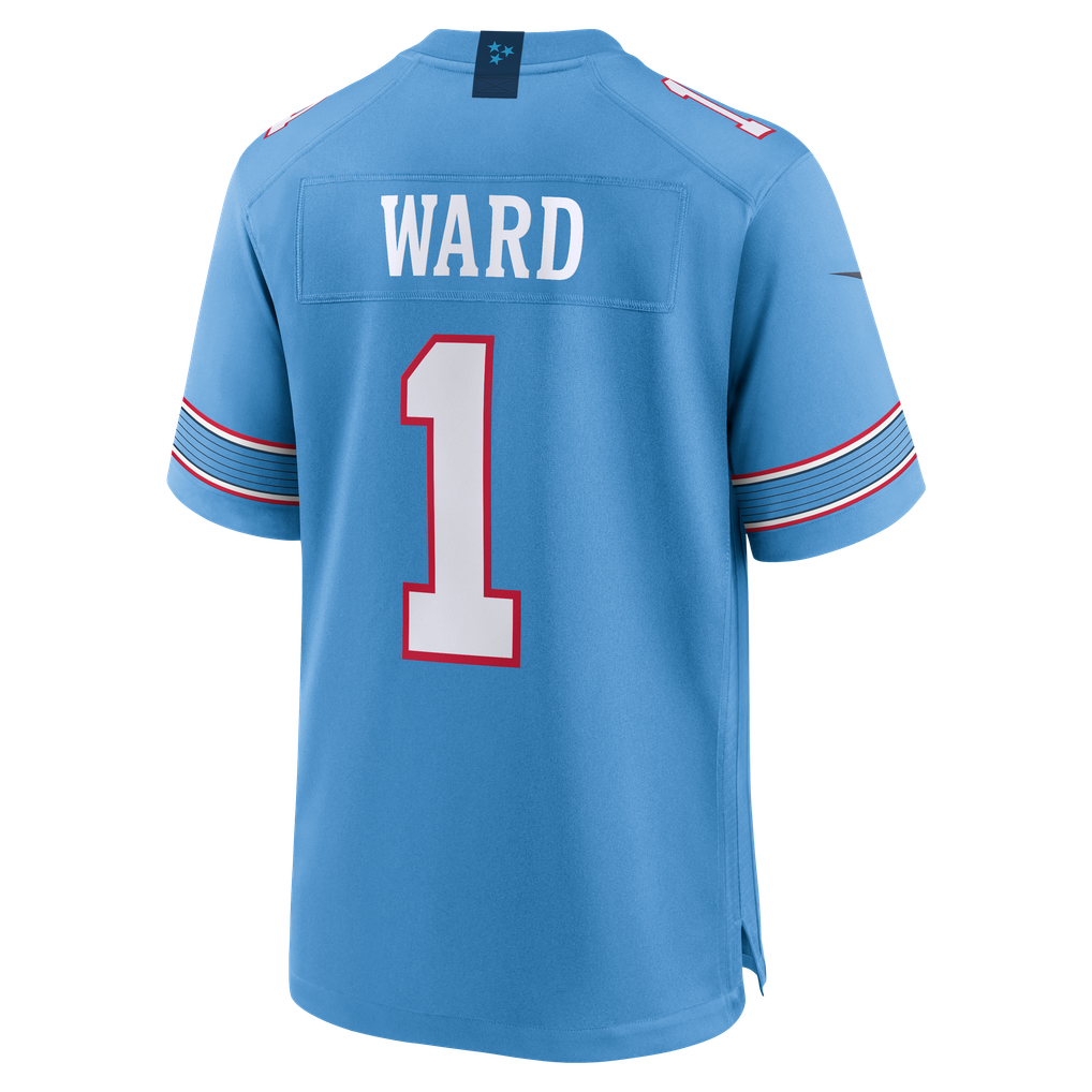 Men's Tennessee Titans Cameron Ward Nike Light Blue Game Jersey - Image 8
