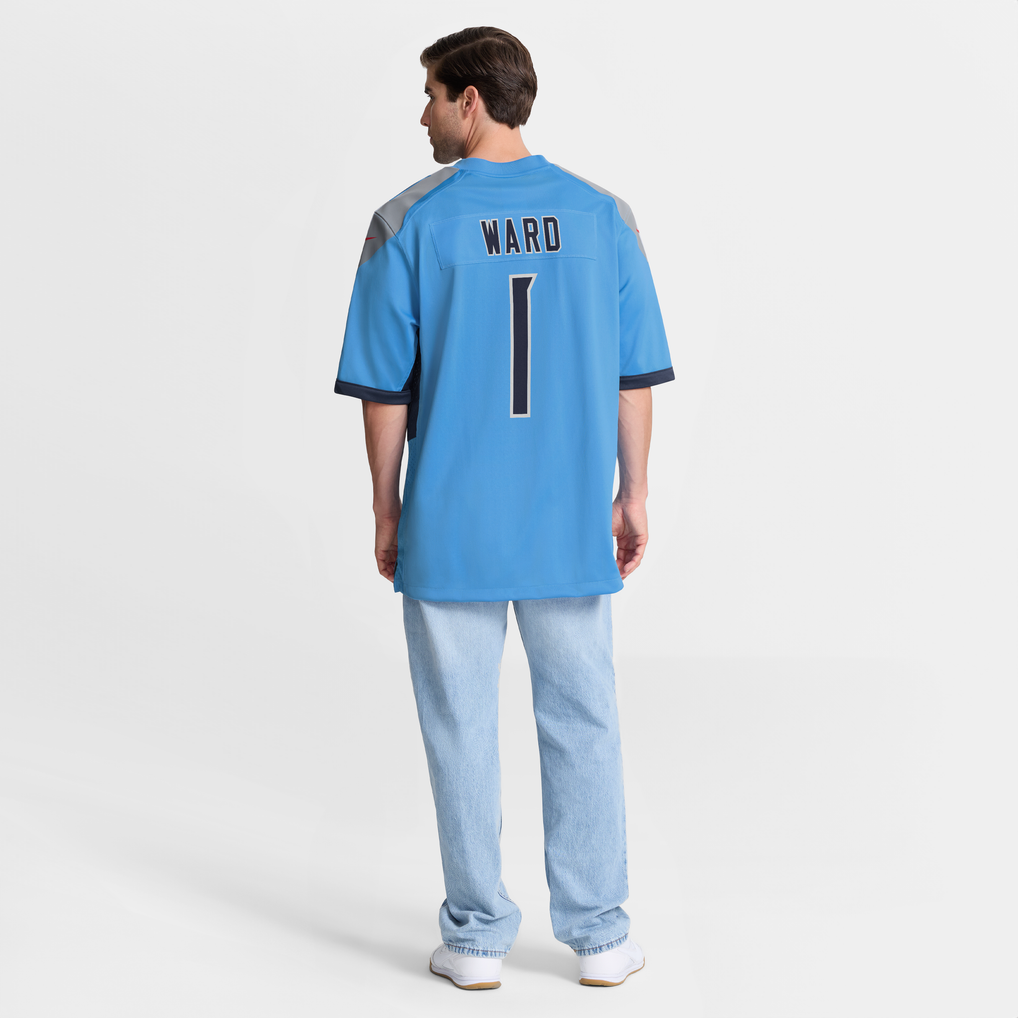 Men's Tennessee Titans Cameron Ward Nike Light Blue Team Game Jersey - Image 6