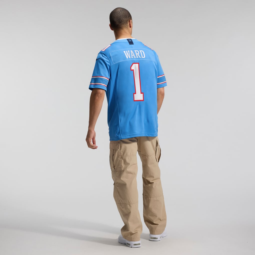 Men's Tennessee Titans Cameron Ward Nike Light Blue Team Vapor F.U.S.E. Stitched Limited Jersey - Image 8
