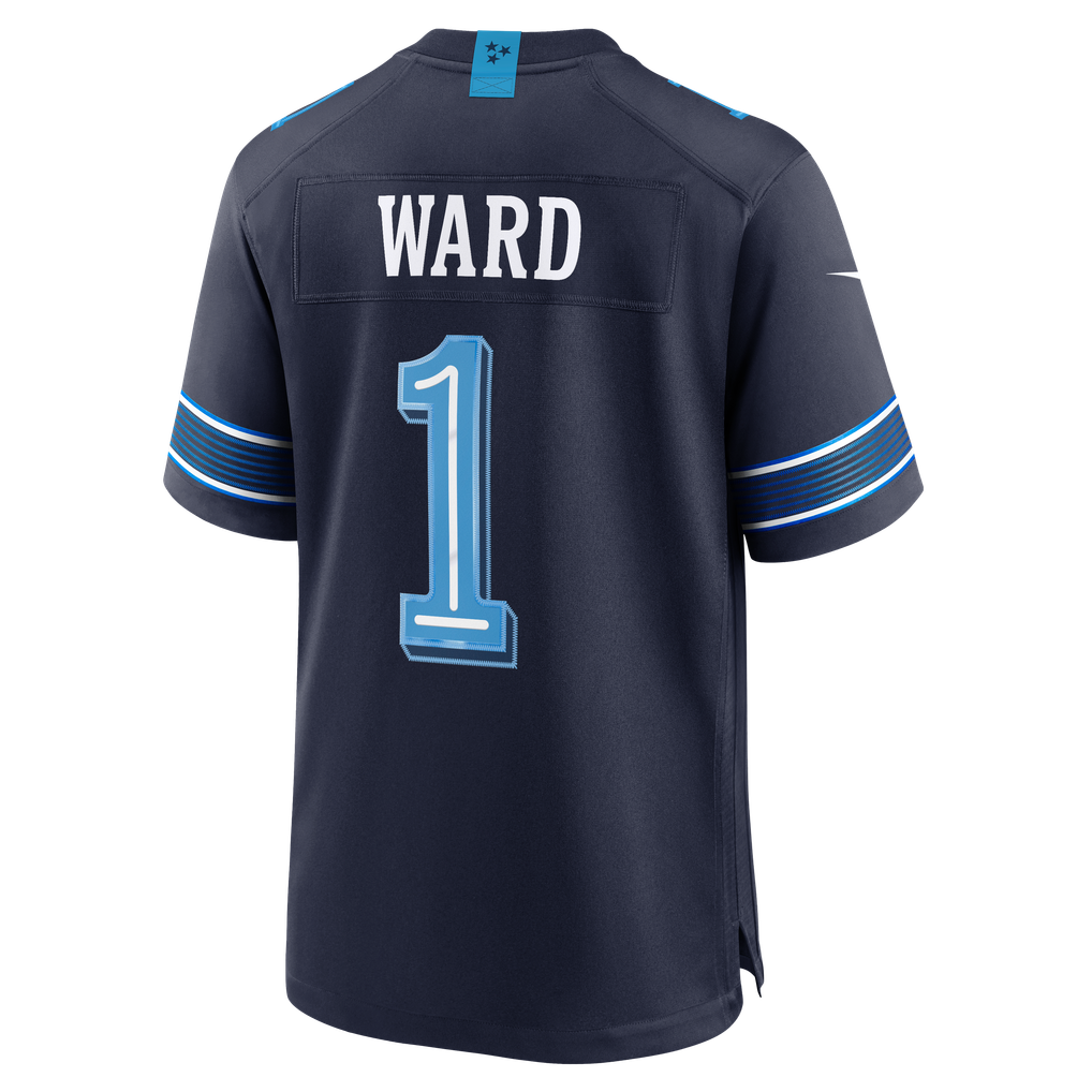 Men's Tennessee Titans Cameron Ward Nike Navy 2026 Rivalries Collection Game Jersey - Image 8