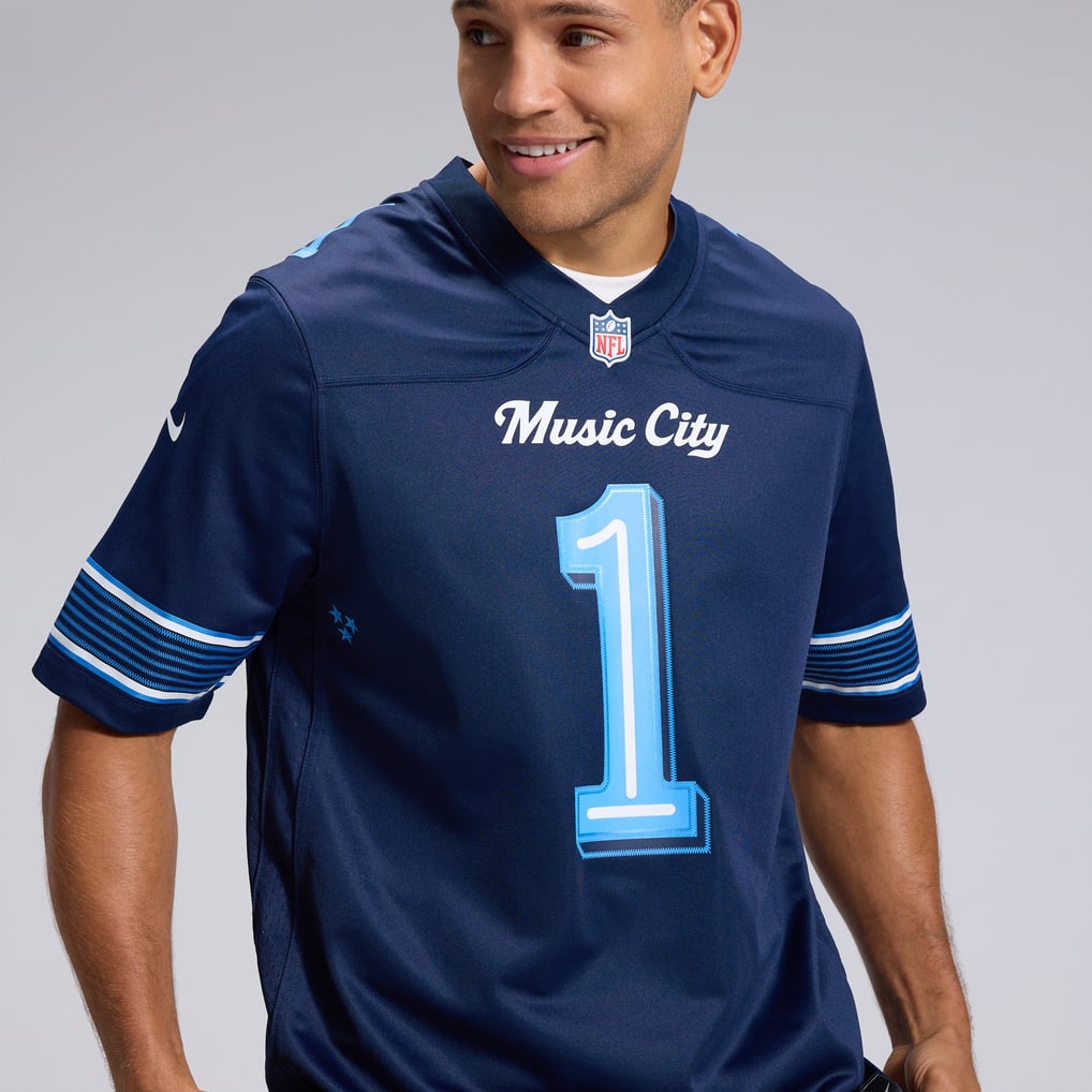 Men's Tennessee Titans Cameron Ward Nike Navy 2026 Rivalries Collection Game Jersey - Image 10