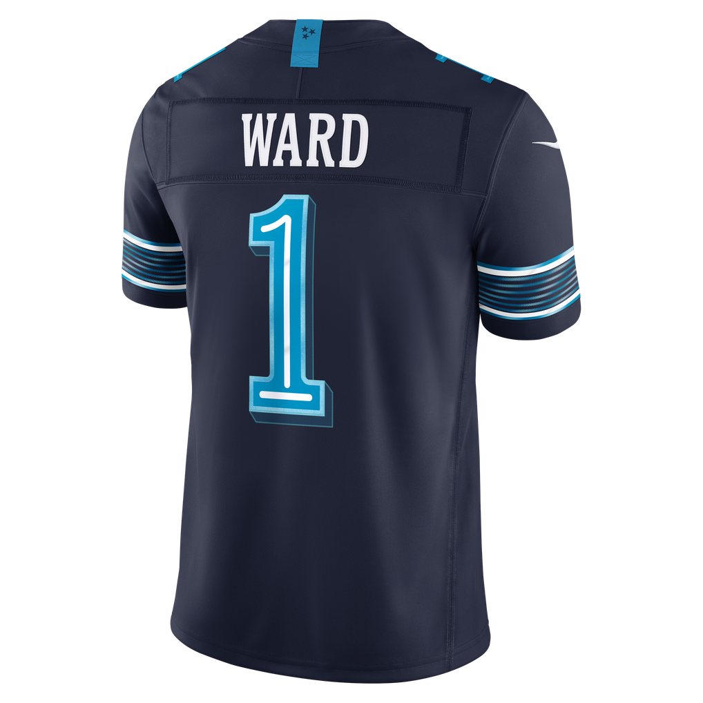 Men's Tennessee Titans Cameron Ward Nike Navy 2026 Rivalries Collection Stitched Limited Jersey - Image 6