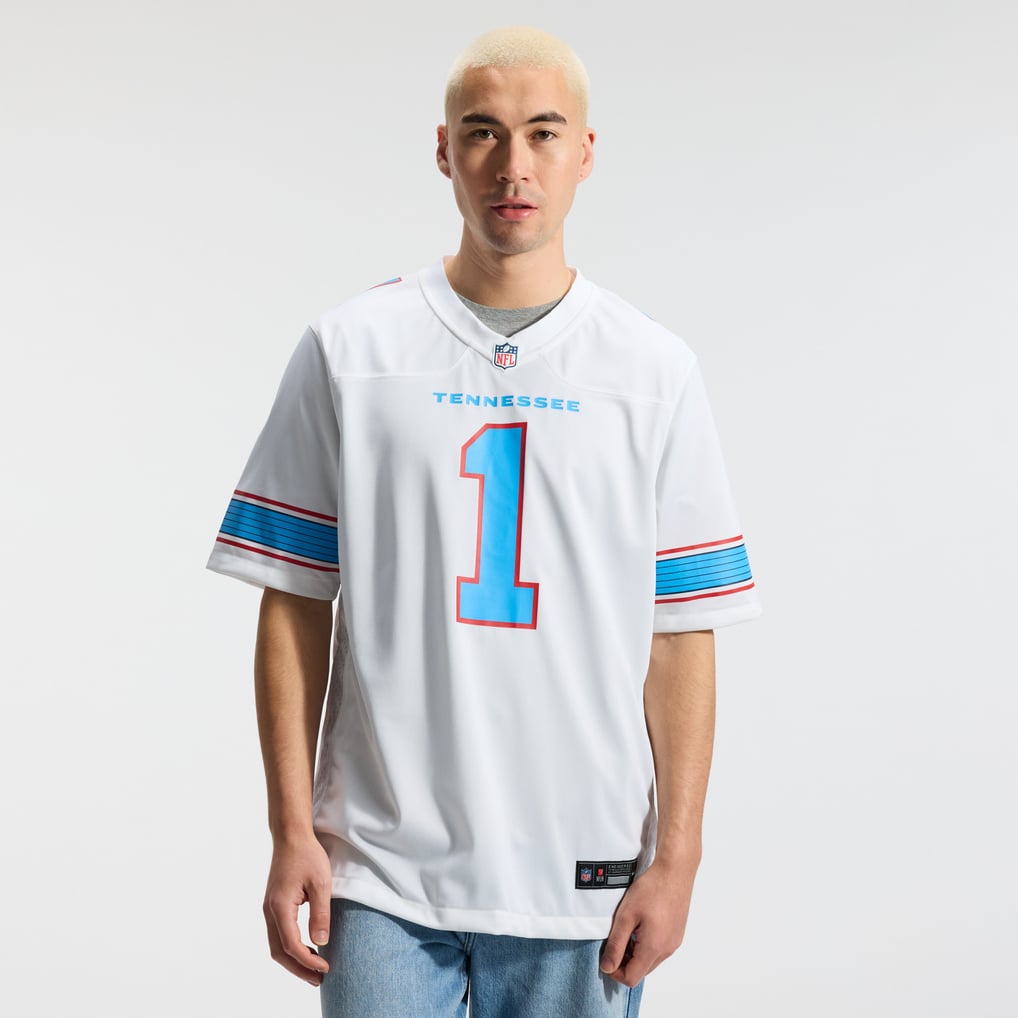 Men's Tennessee Titans Cameron Ward Nike White Game Jersey - Image 3