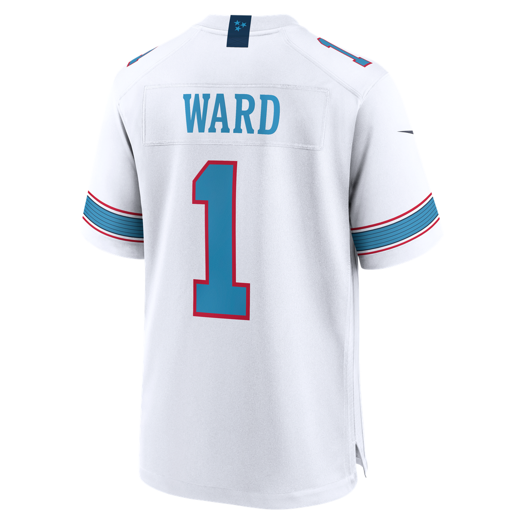 Men's Tennessee Titans Cameron Ward Nike White Game Jersey - Image 8
