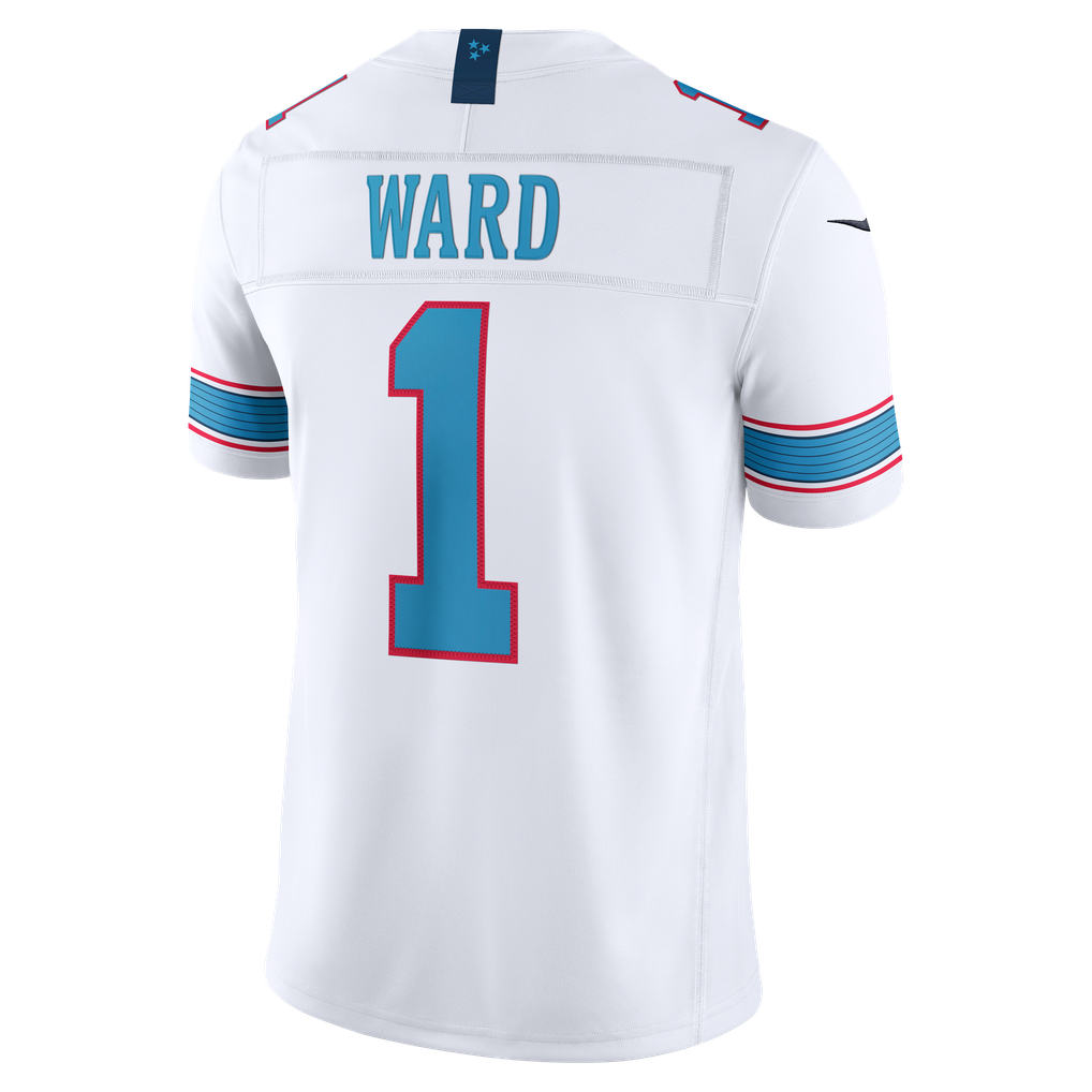 Men's Tennessee Titans Cameron Ward Nike White Vapor F.U.S.E. Stitched Limited Jersey - Image 4