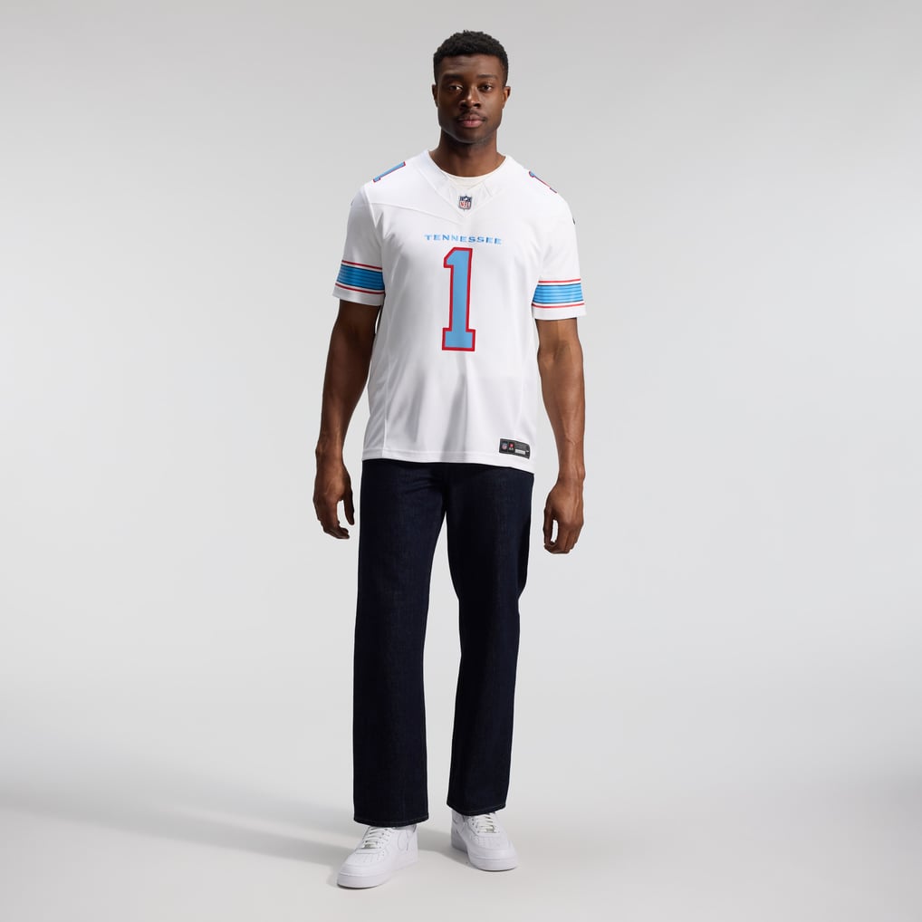 Men's Tennessee Titans Cameron Ward Nike White Vapor F.U.S.E. Stitched Limited Jersey - Image 7