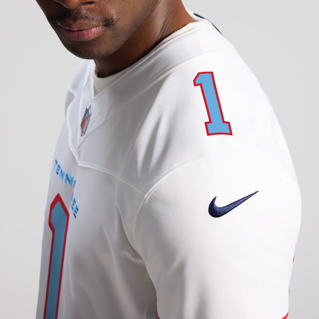 Men's Tennessee Titans Cameron Ward Nike White Vapor F.U.S.E. Stitched Limited Jersey - Image 9