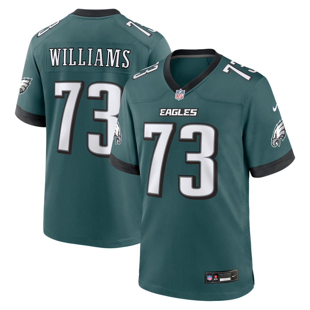 Men's Philadelphia Eagles Cameron Williams Nike  Midnight Green Team Game Jersey - Image 2