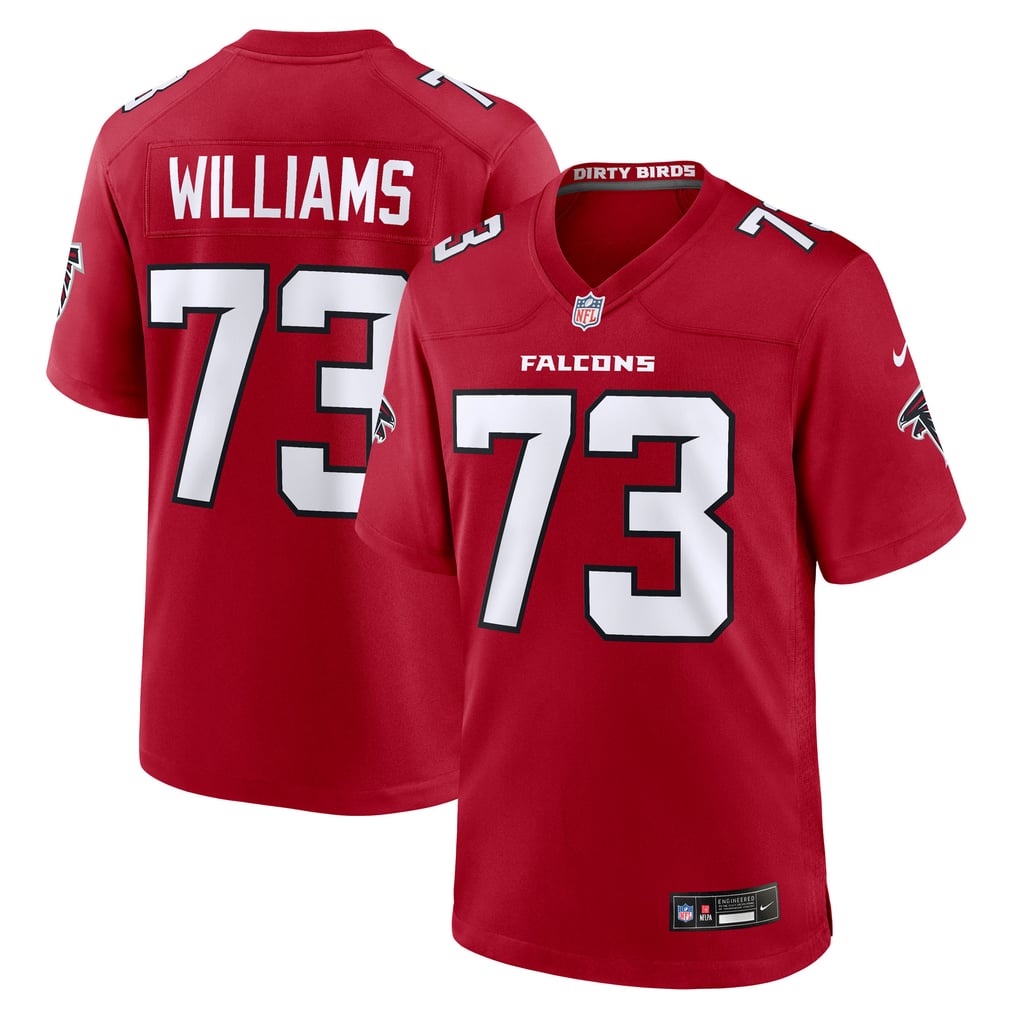 Men's Atlanta Falcons Cameron Williams Nike Red Team Game Jersey
