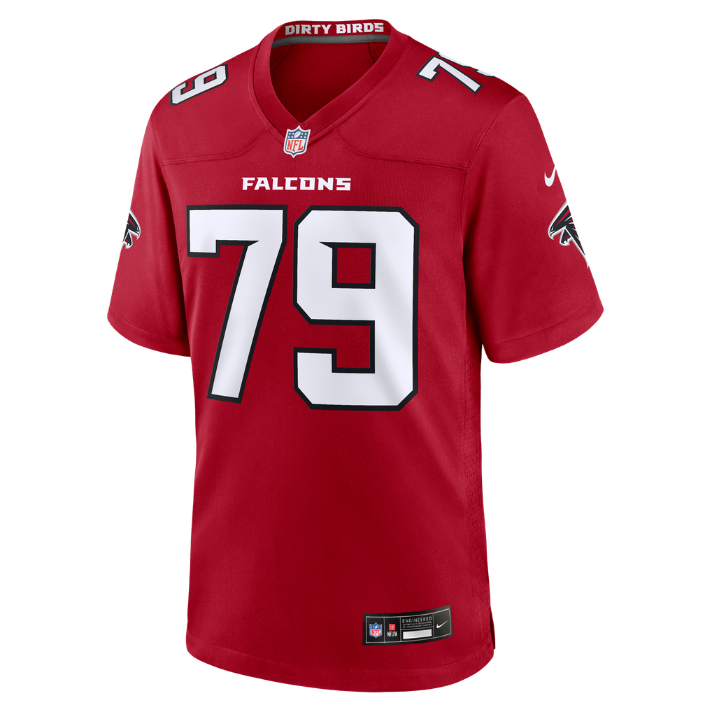 Men's Atlanta Falcons Carlos Allen Jr. Nike Red Team Game Jersey
