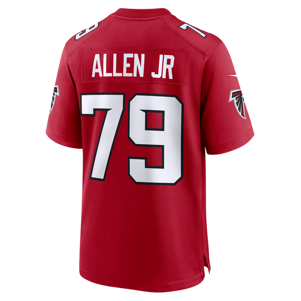 Men's Atlanta Falcons Carlos Allen Jr. Nike Red Team Game Jersey