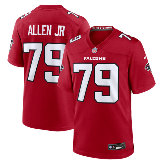 Men's Atlanta Falcons Carlos Allen Jr. Nike Red Team Game Jersey