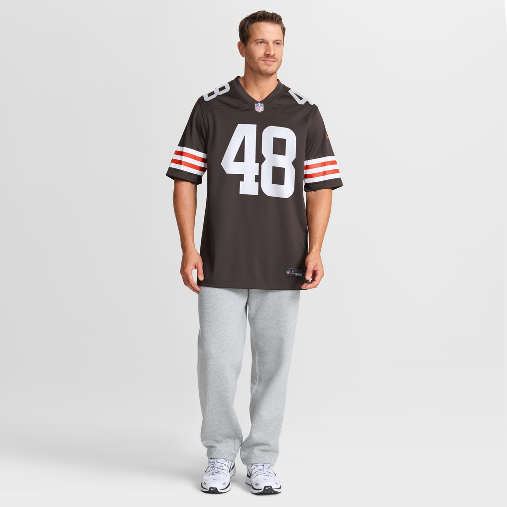 Men's Cleveland Browns Carsen Ryan Nike Brown Game Jersey - Image 3