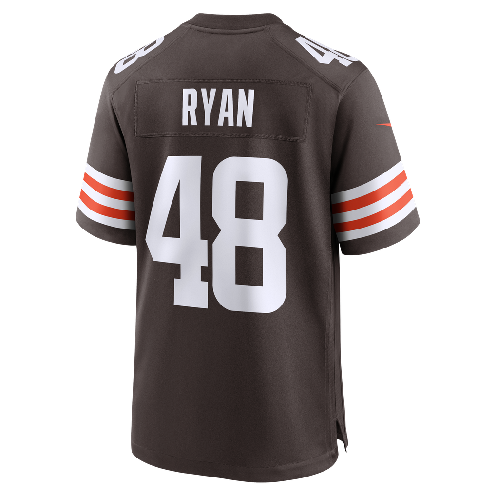 Men's Cleveland Browns Carsen Ryan Nike Brown Game Jersey - Image 6