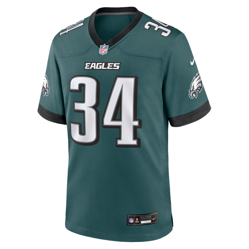 Men's Philadelphia Eagles Carson Steele Nike Midnight Green Team Game Jersey - Image 3