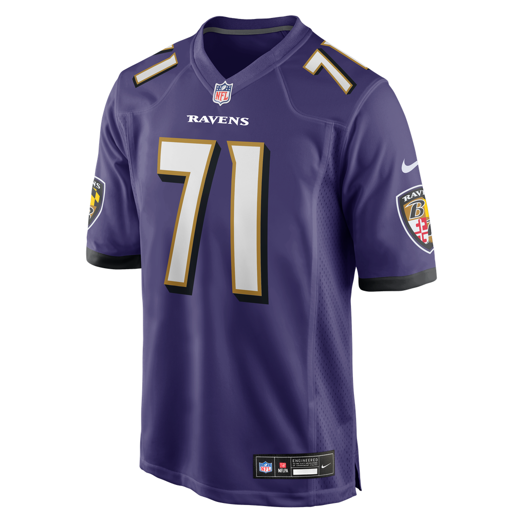 Men's Baltimore Ravens Carson Vinson Nike Purple Team Game Jersey