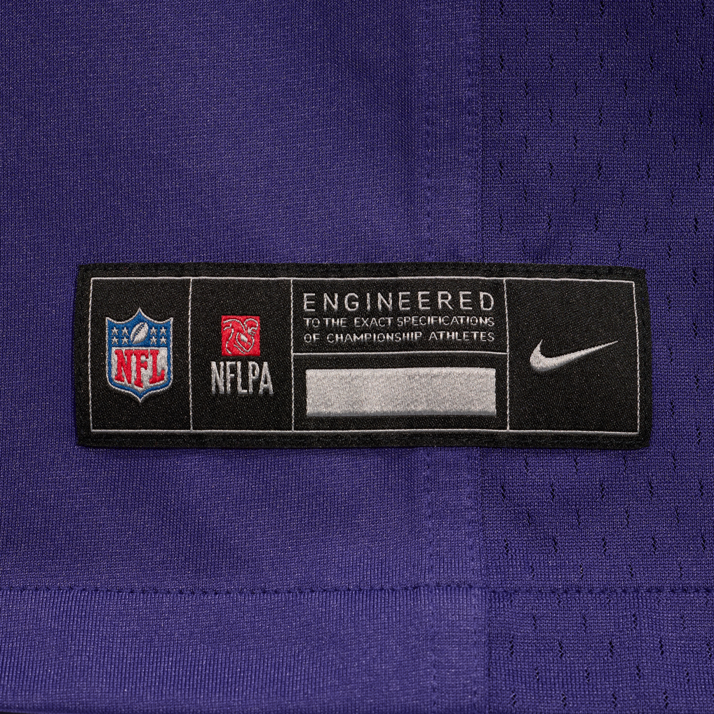 Men's Baltimore Ravens Carson Vinson Nike Purple Team Game Jersey