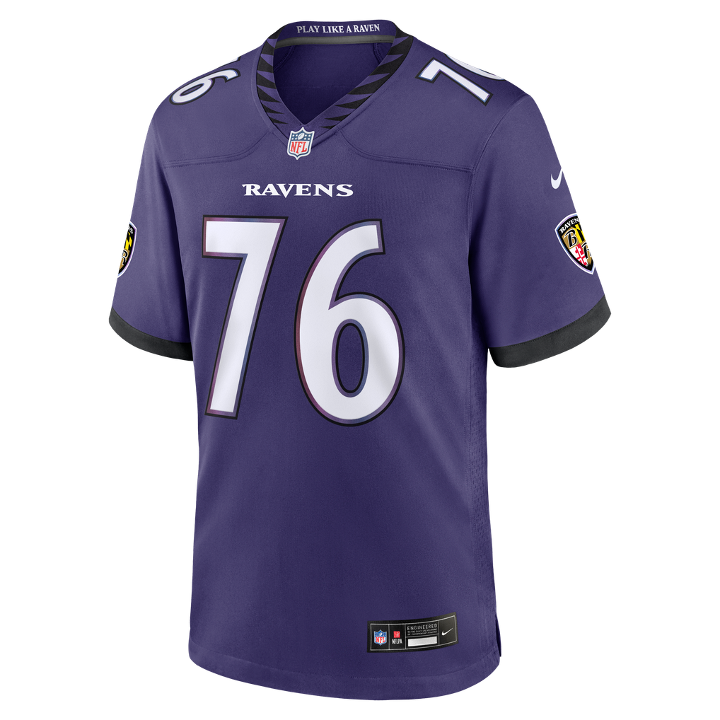Men's Baltimore Ravens Carson Vinson Nike Purple Team Game Jersey