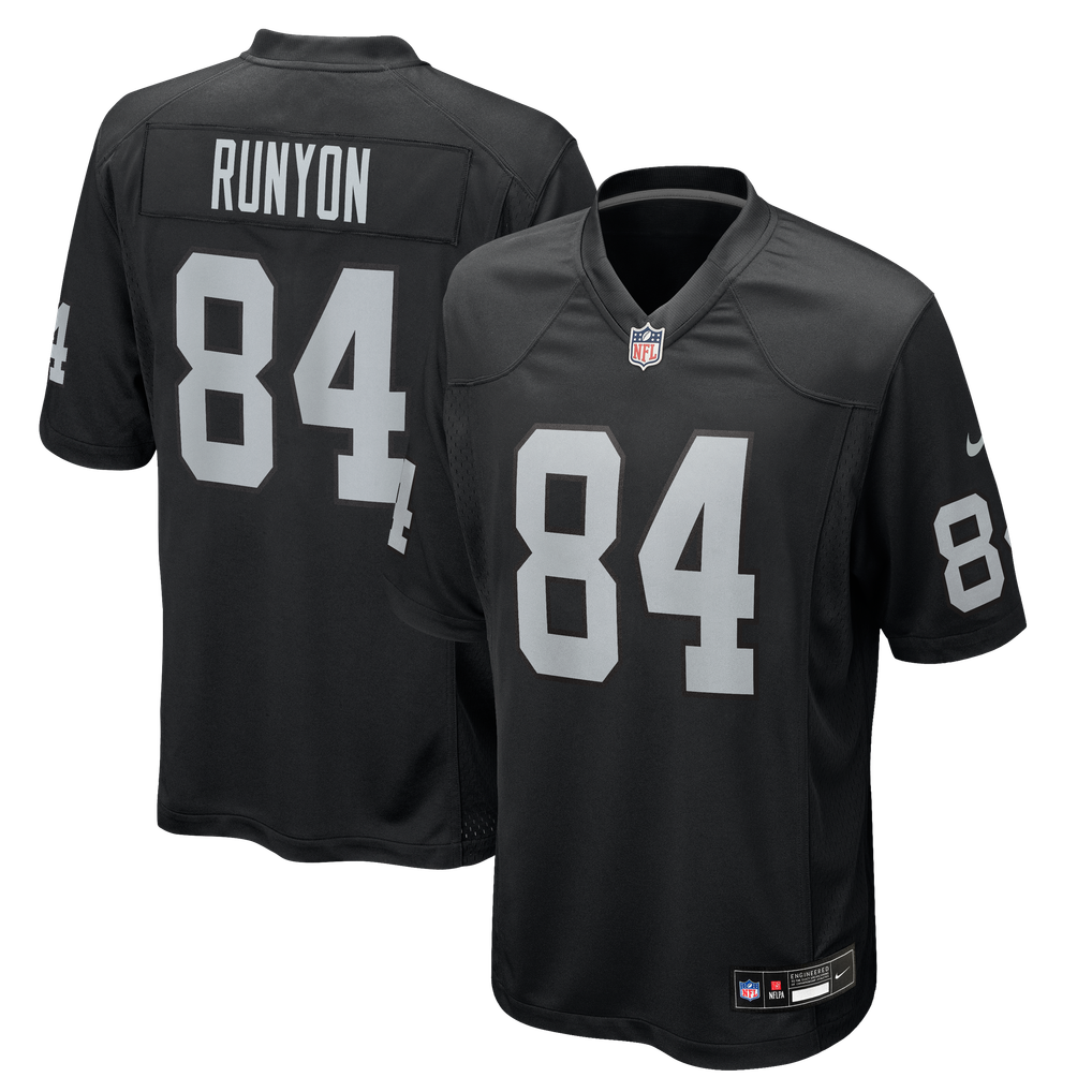 Men's Las Vegas Raiders Carter Runyon Nike Black Team Game Jersey - Image 2