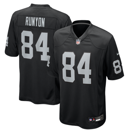Men's Las Vegas Raiders Carter Runyon Nike Black Team Game Jersey - Image 1