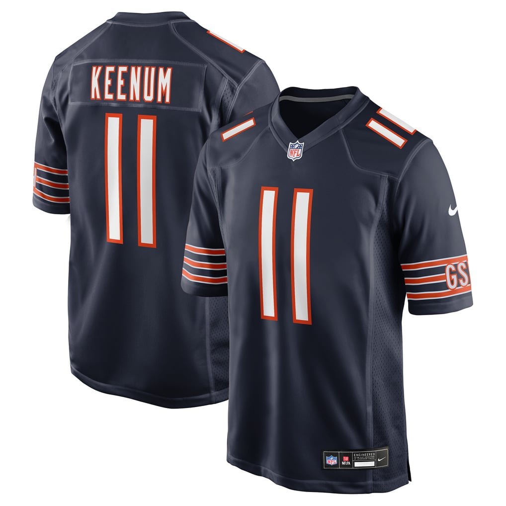 Men's Chicago Bears Case Keenum Nike Navy Team Game Jersey - Image 1