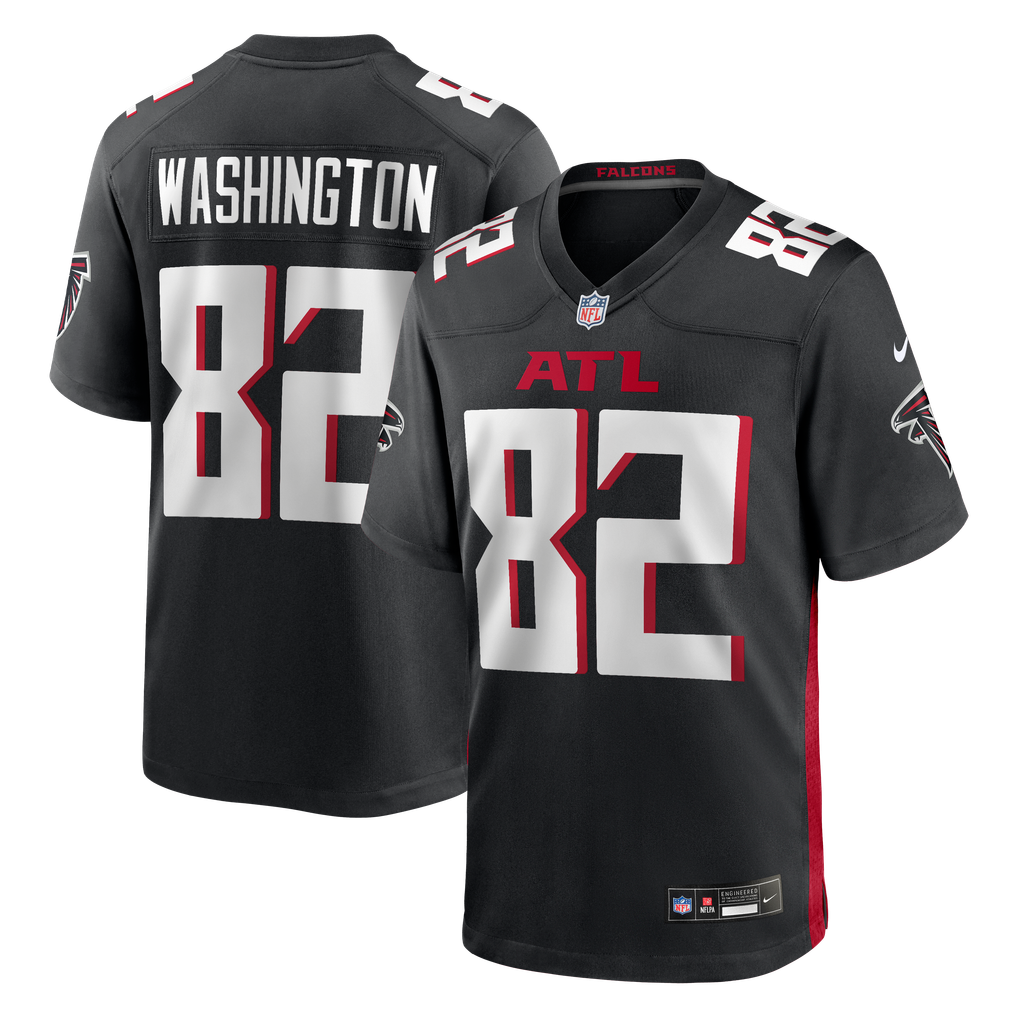 Men's Atlanta Falcons Casey Washington Nike Black Team Game Jersey