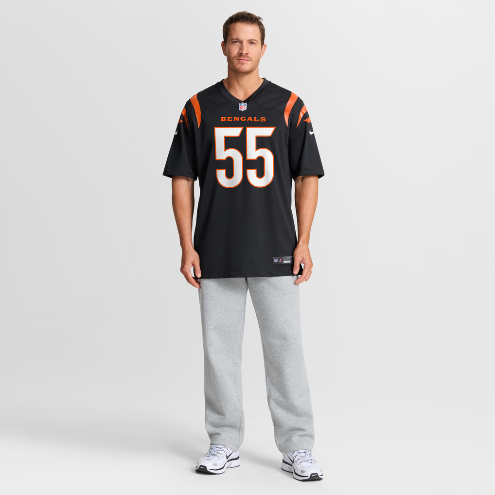 Men's Cincinnati Bengals Cashius Howell Nike Black Team Game Jersey - Image 3