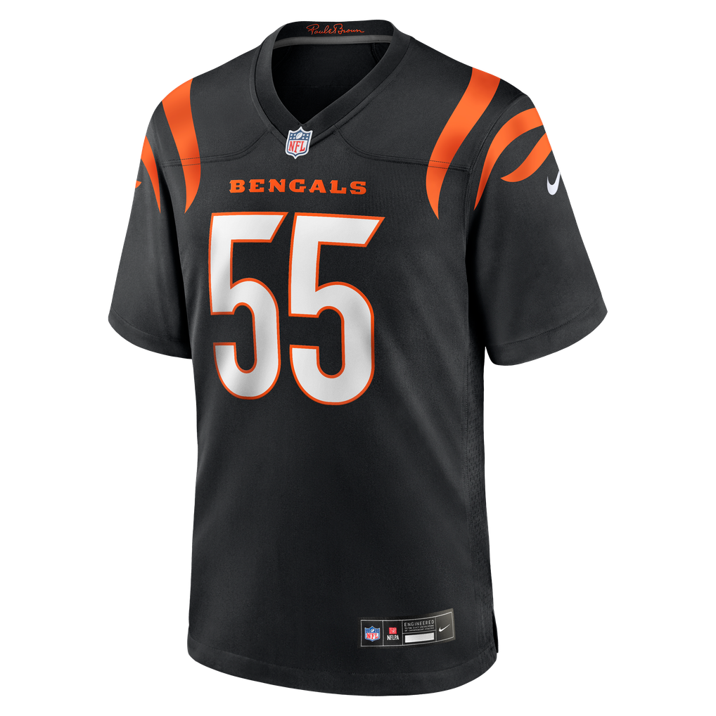 Men's Cincinnati Bengals Cashius Howell Nike Black Team Game Jersey - Image 5