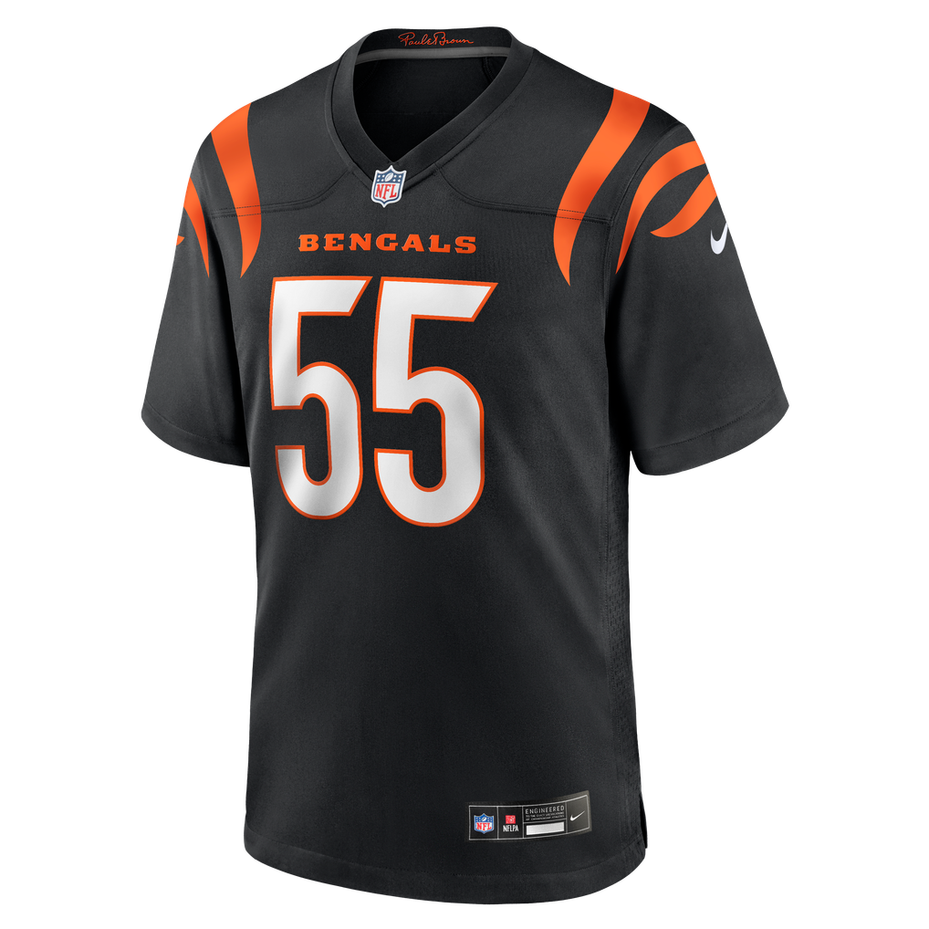 Men's Cincinnati Bengals Cashius Howell Nike Black Team Game Jersey - Image 5