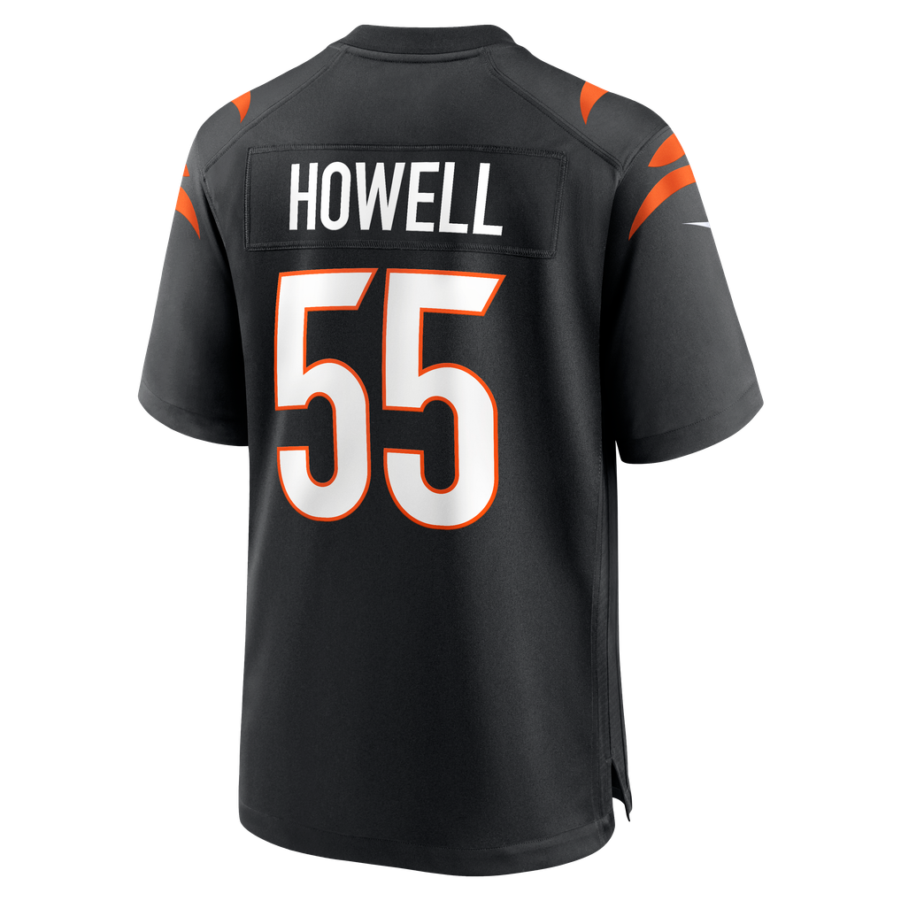 Men's Cincinnati Bengals Cashius Howell Nike Black Team Game Jersey - Image 6