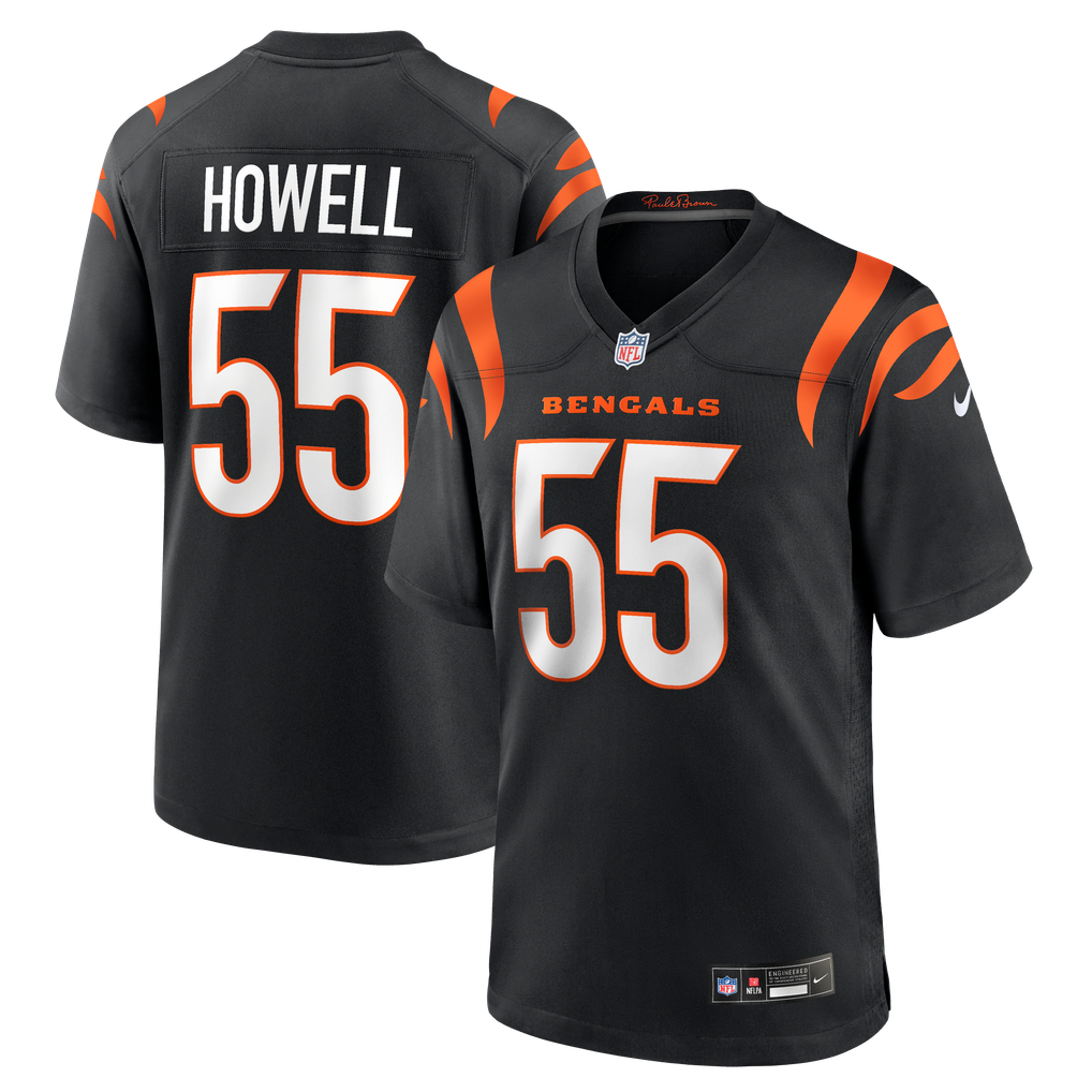 Men's Cincinnati Bengals Cashius Howell Nike Black Team Game Jersey - Image 1