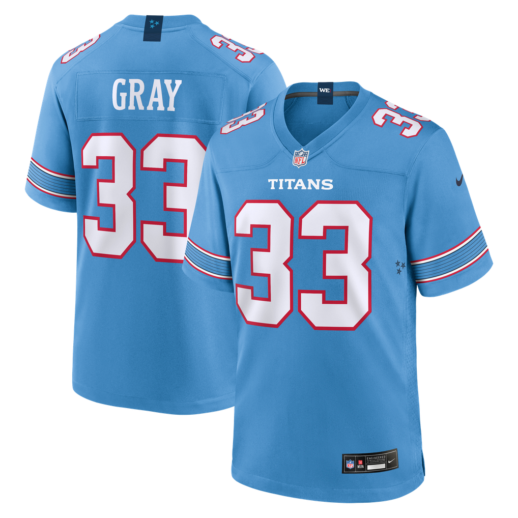 Men's Tennessee Titans Cedric Gray Nike Light Blue Game Jersey - Image 1