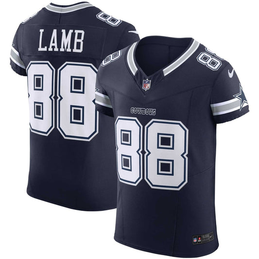 Men's Dallas Cowboys CeeDee Lamb Nike Navy Team Vapor F.U.S.E. Elite Jersey - Image 1