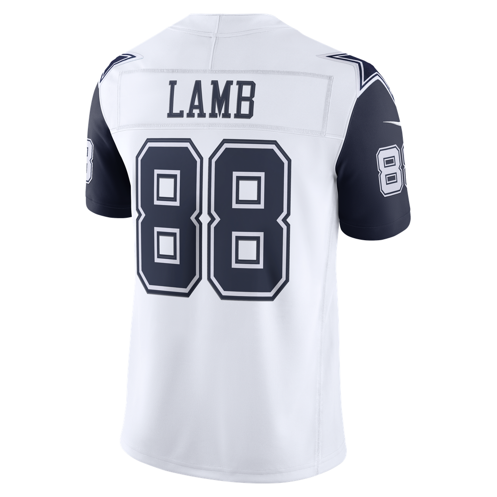 Men's Dallas Cowboys CeeDee Lamb Nike White Alternate Vapor F.U.S.E. Stitched Limited Jersey - Image 4