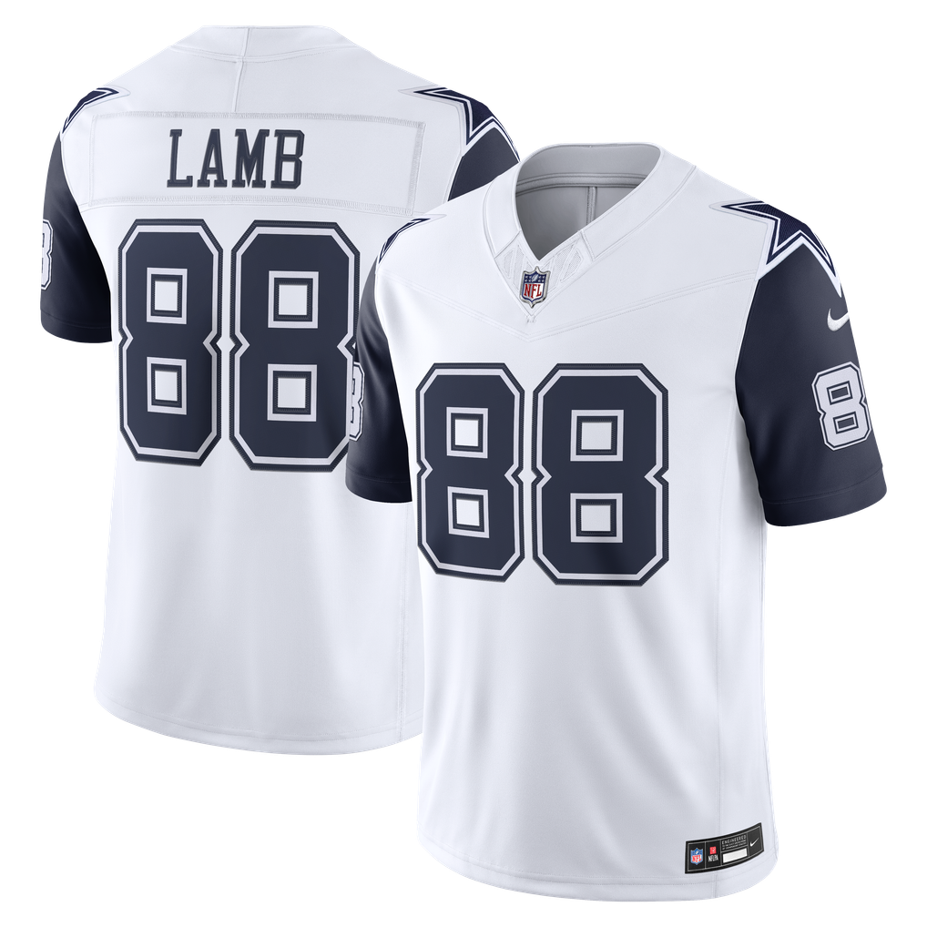 Men's Dallas Cowboys CeeDee Lamb Nike White Alternate Vapor F.U.S.E. Stitched Limited Jersey - Image 1
