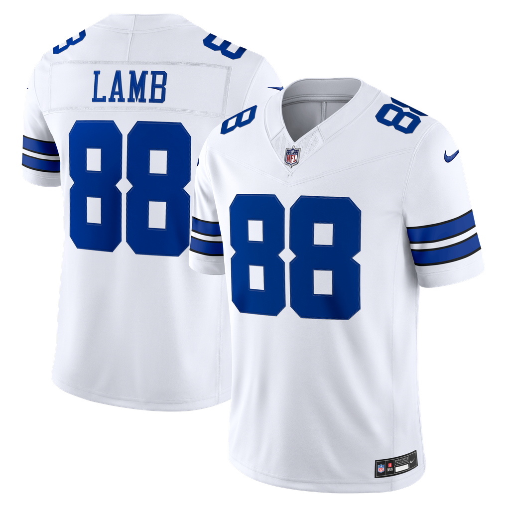 Men's Dallas Cowboys CeeDee Lamb Nike White Vapor F.U.S.E. Stitched Limited Jersey - Image 1