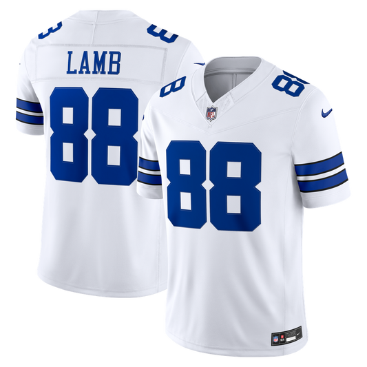 Men's Dallas Cowboys CeeDee Lamb Nike White Vapor F.U.S.E. Stitched Limited Jersey - Image 1