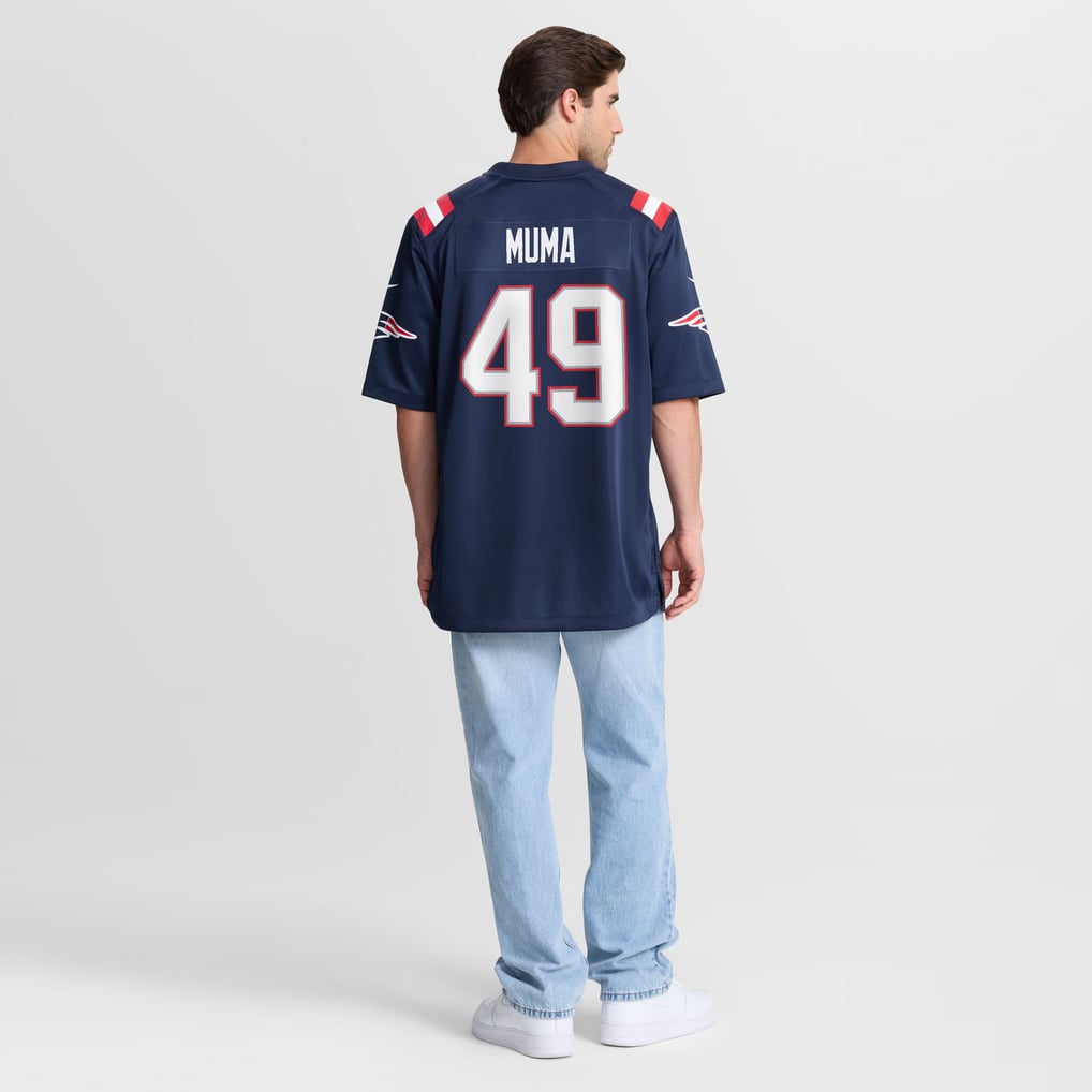 Men's New England Patriots Chad Muma Nike Navy Team Game Jersey - Image 4