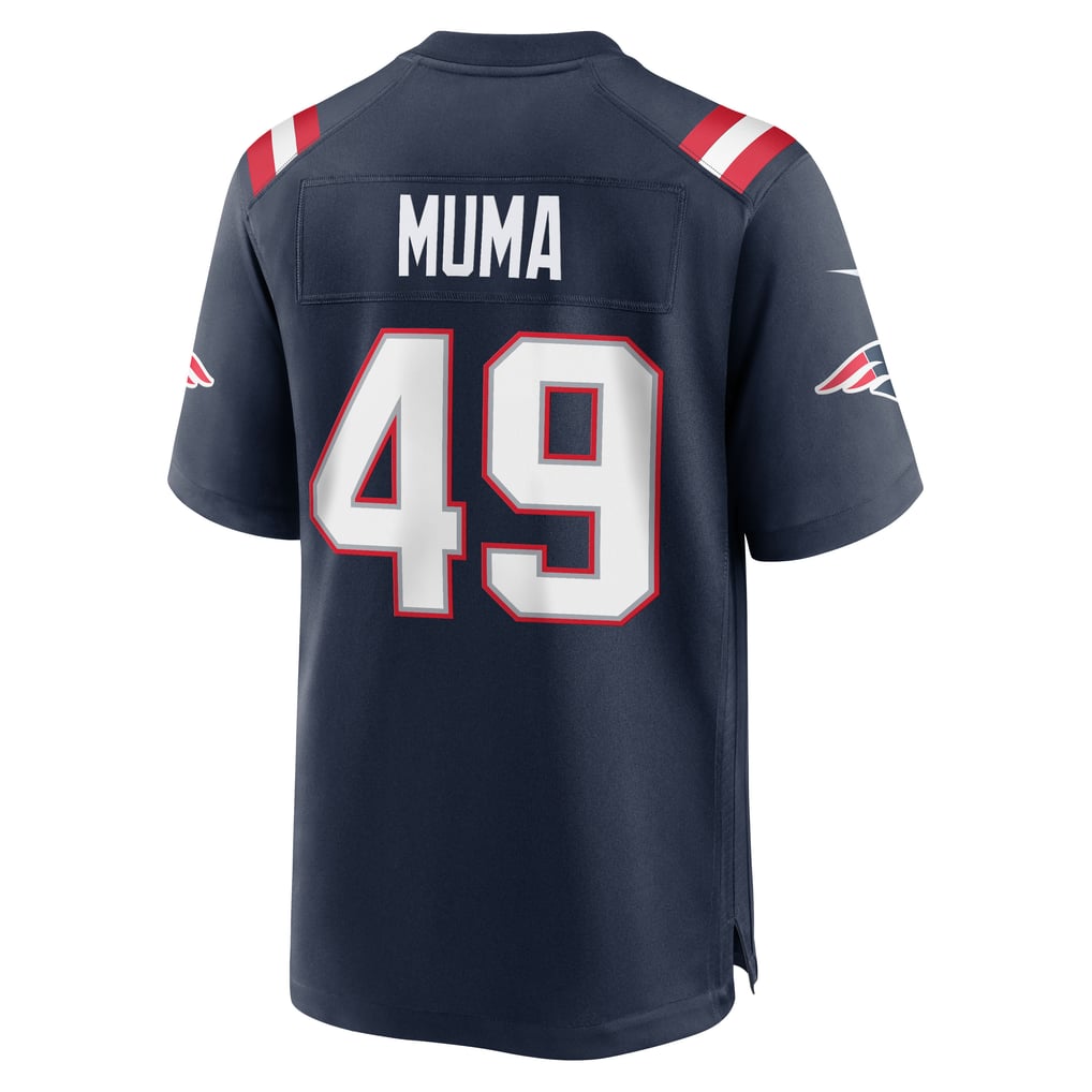 Men's New England Patriots Chad Muma Nike Navy Team Game Jersey - Image 6