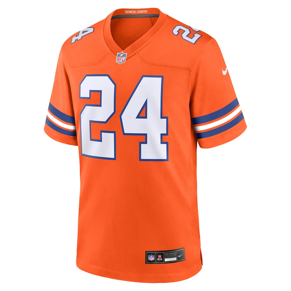 Men's Denver Broncos Champ Bailey Nike Orange Retired Player Alternate Game Jersey - Image 3