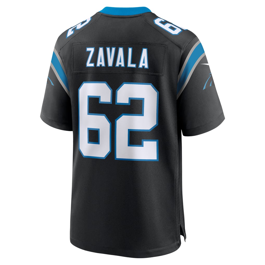 Men's Carolina Panthers Chandler Zavala Nike Black Game Jersey - Image 4