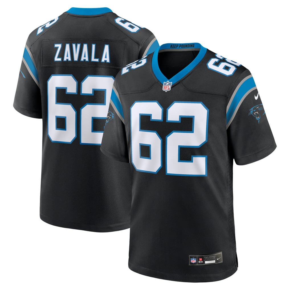 Men's Carolina Panthers Chandler Zavala Nike Black Game Jersey - Image 1