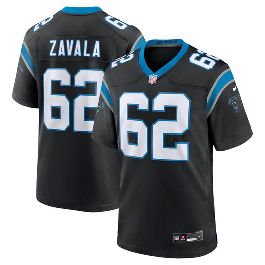Men's Carolina Panthers Chandler Zavala Nike Black Game Jersey - Image 1