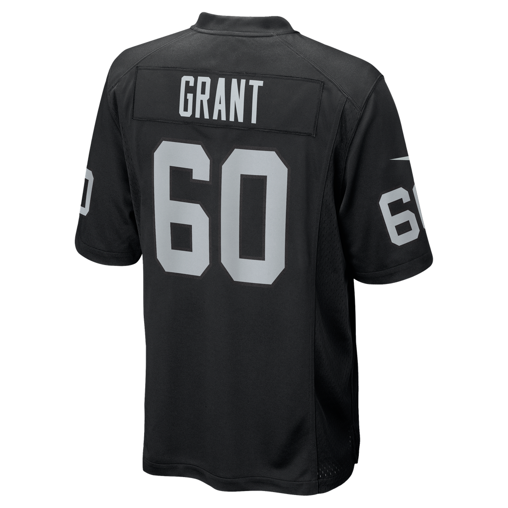 Men's Las Vegas Raiders Charles Grant Nike  Black Team Game Jersey - Image 4