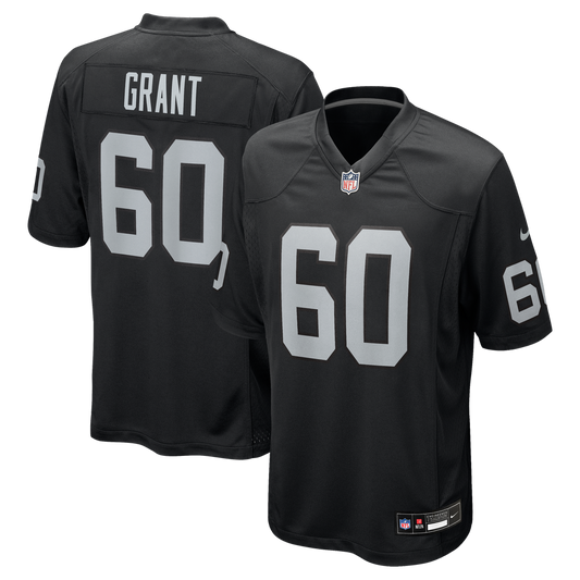 Men's Las Vegas Raiders Charles Grant Nike  Black Team Game Jersey - Image 1