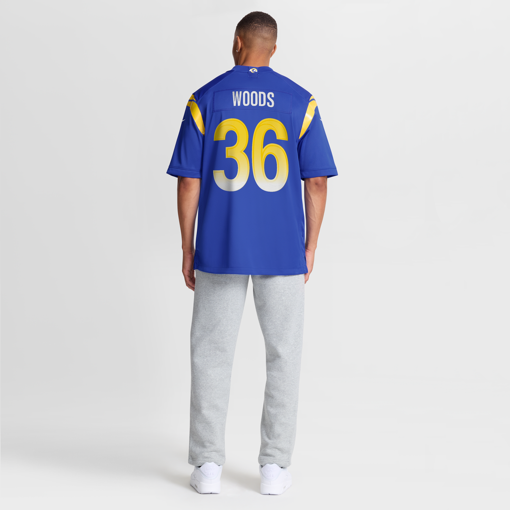 Men's Los Angeles Rams Charles Woods Nike  Royal Game Jersey - Image 9