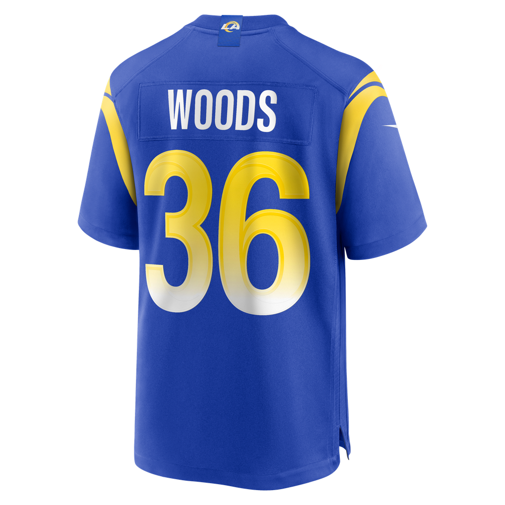 Men's Los Angeles Rams Charles Woods Nike  Royal Game Jersey - Image 4