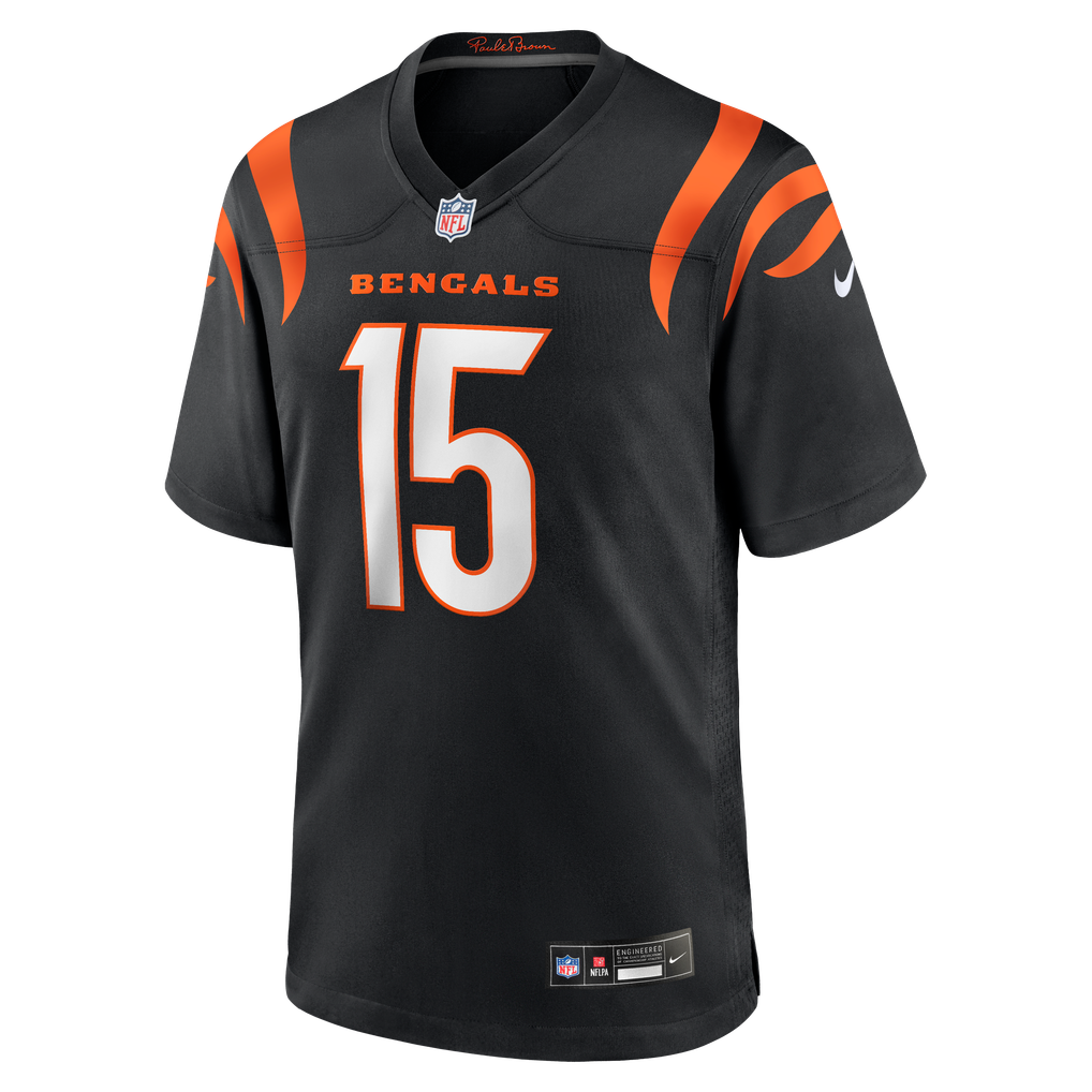 Men's Cincinnati Bengals Charlie Jones Nike Black Team Game Jersey - Image 3