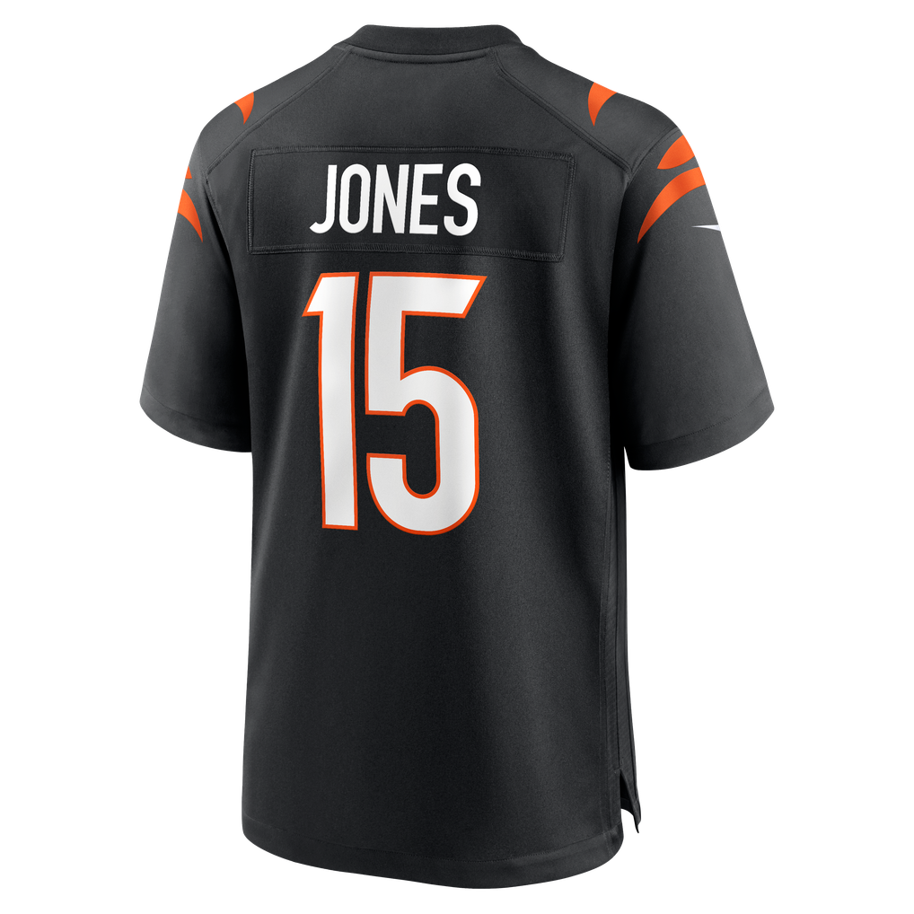 Men's Cincinnati Bengals Charlie Jones Nike Black Team Game Jersey - Image 4